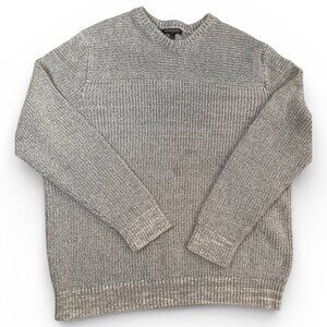 Banana Republic Men’s Gray Chunky Cable Knit Sweater – Size XL 100% Cotton